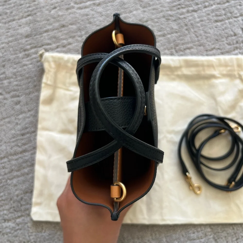 Tory Burch Mini Perry Leather Tote Bag - Picture 7 of 16